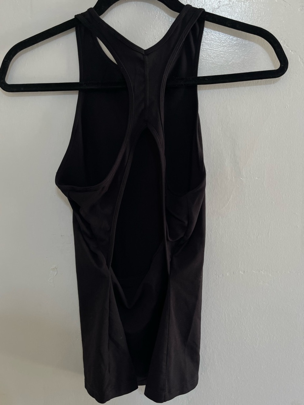 Athleta Black Ribbed Racerback Tank - Picture 2 of 4